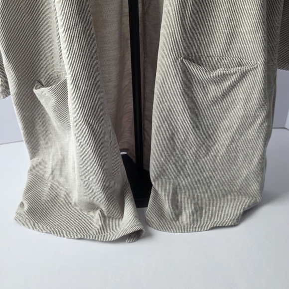 DONNI Cardigan Striped Ribbed OSFA Gray - Picture 4 of 11